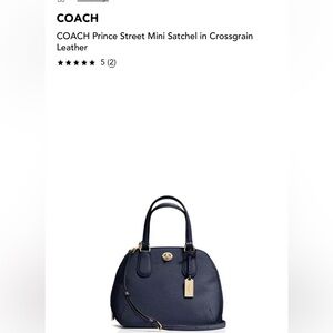✅ CLOSET CLOSING SOON NWT Coach Mini Prince Street Satchel